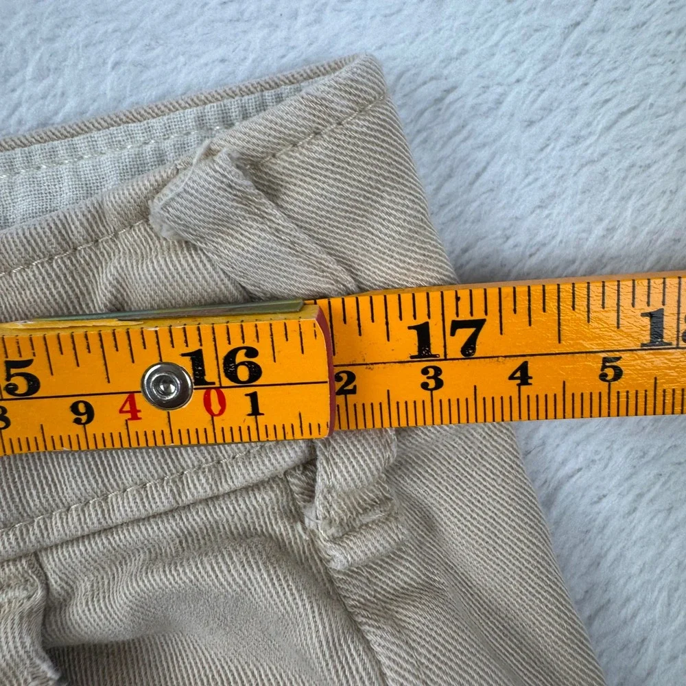Abercrombie & Fitch Chino Shorts Mens 34 Tan Khaki Stretch Twill 7 Inch Inseam